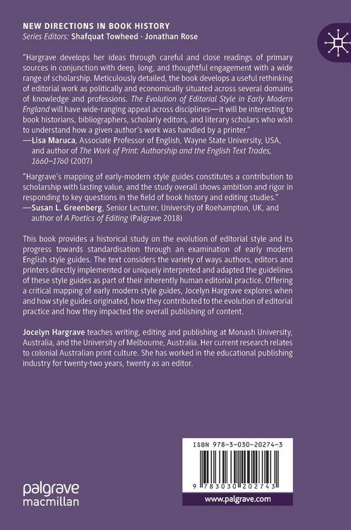 Produktbild: The Evolution of Editorial Style in Early Modern England