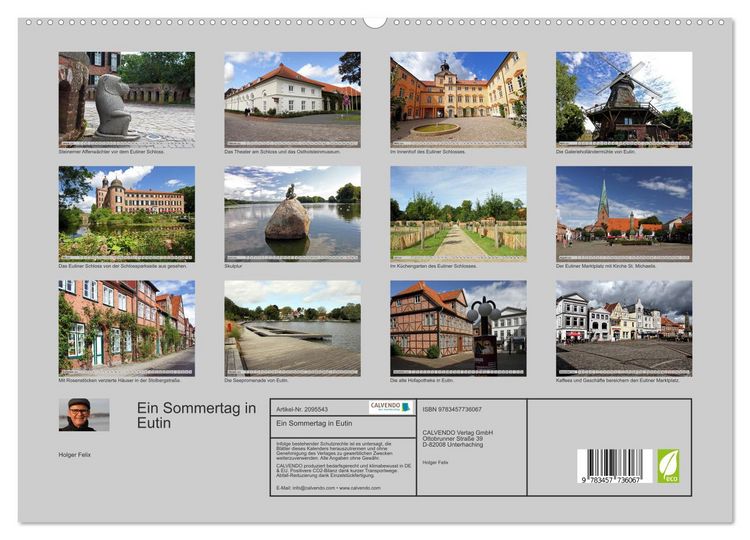 Produktbild: Ein Sommertag in Eutin (hochwertiger Premium Wandkalender 2026 DIN A2 quer), Kunstdruck in Hochglanz