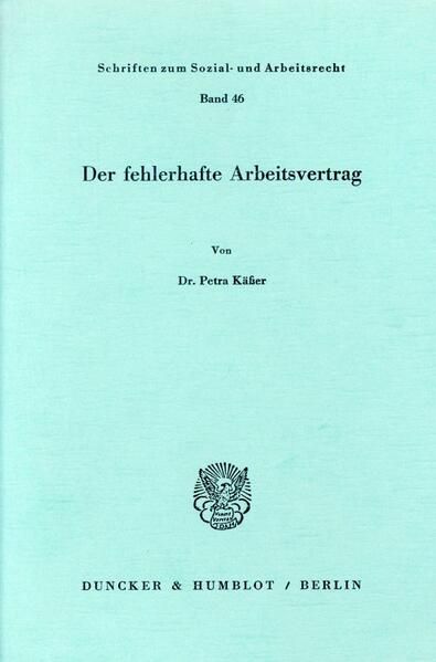Produktbild: Der fehlerhafte Arbeitsvertrag.