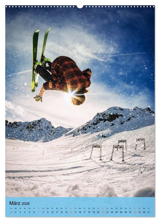 Produktbild: Endlich wieder Skifahren (Wandkalender 2026 DIN A2 hoch), CALVENDO Monatskalender
