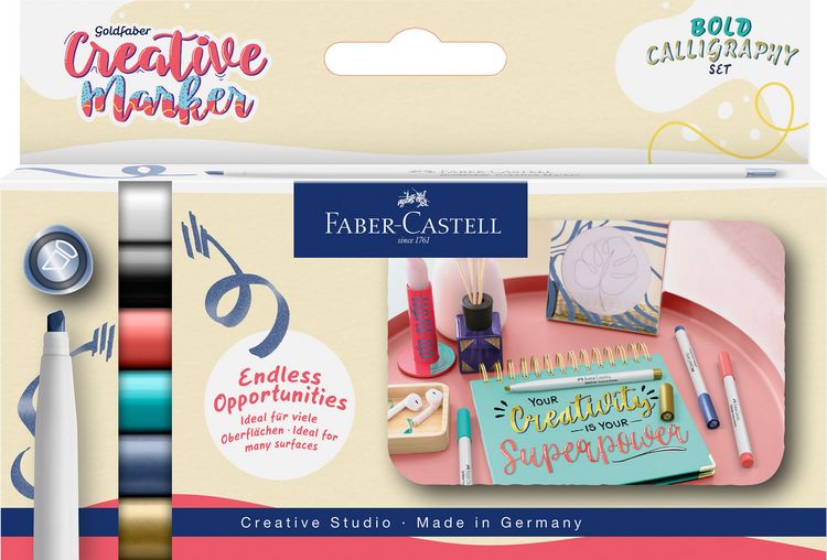 Produktbild: Faber-Castell Creative Marker Goldfaber Bold Calligraphy 6 St&uuml;ck