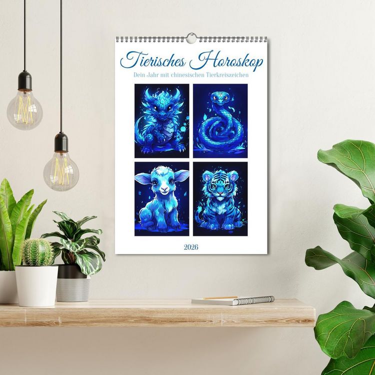 Produktbild: Tierisches Horoskop (Wandkalender 2026 DIN A3 hoch), CALVENDO Monatskalender
