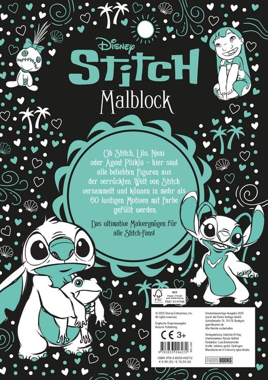 Produktbild: Disney Stitch: Malblock: &uuml;ber 60 lustige Motive zum Ausmalen!