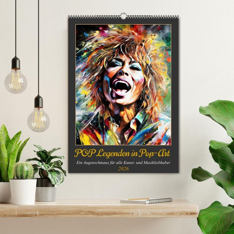 Produktbild: POP Legenden in Pop-Art (Wandkalender 2026 DIN A2 hoch), CALVENDO Monatskalender
