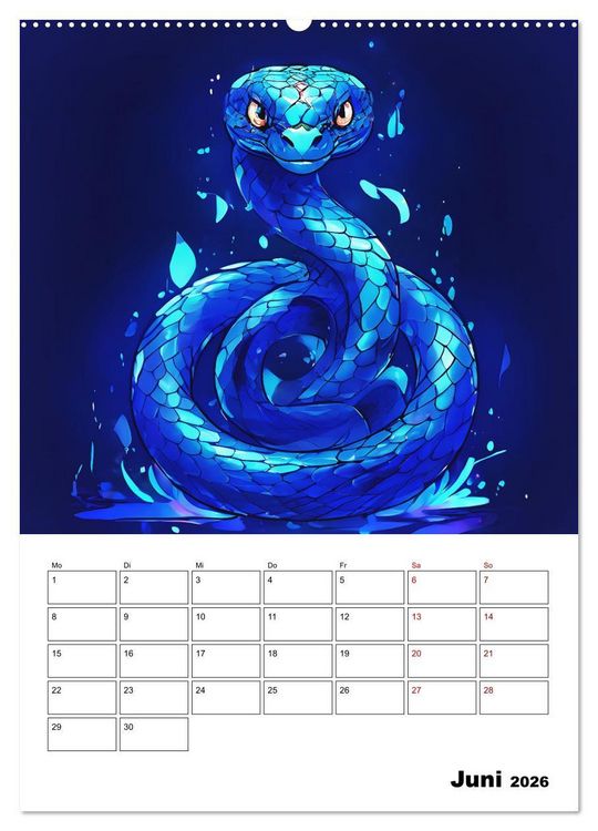 Produktbild: Tierisches Horoskop (Wandkalender 2026 DIN A2 hoch), CALVENDO Monatskalender