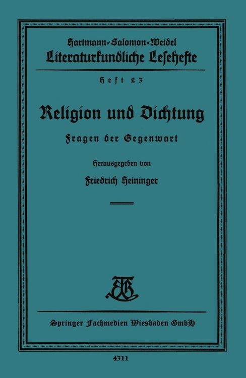 Produktbild: Religion und Dichtung