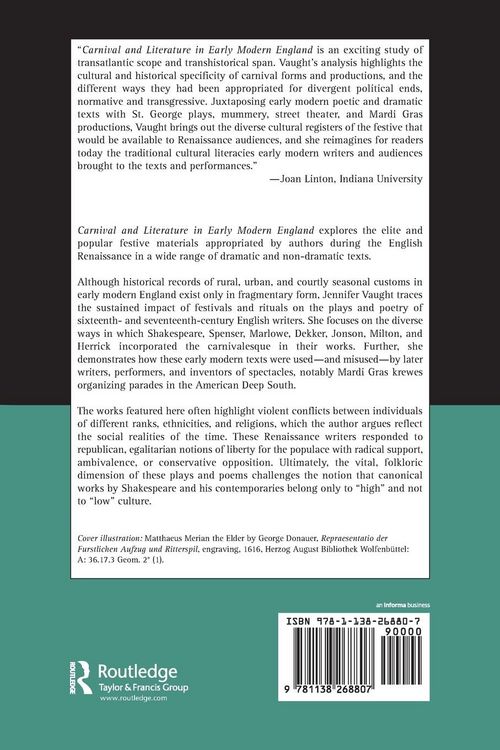 Produktbild: Carnival and Literature in Early Modern England