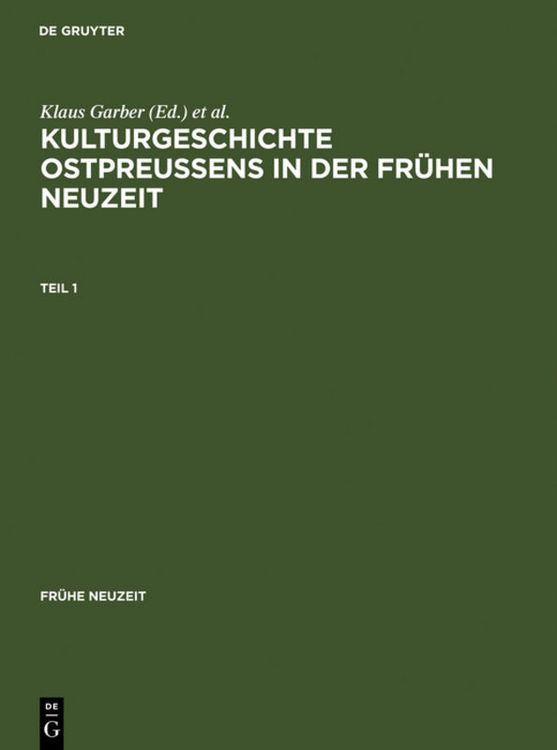 Produktbild: Kulturgeschichte Ostpreussens in der Fr&uuml;hen Neuzeit