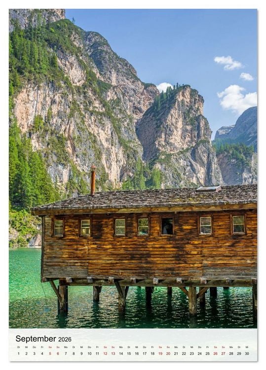 Produktbild: Pragser Wildsee - Der vielleicht sch&ouml;nste Bergsee der Dolomiten und S&uuml;dtirols (Tischkalender 2026 DIN A5 hoch), CALVENDO Monatskalender