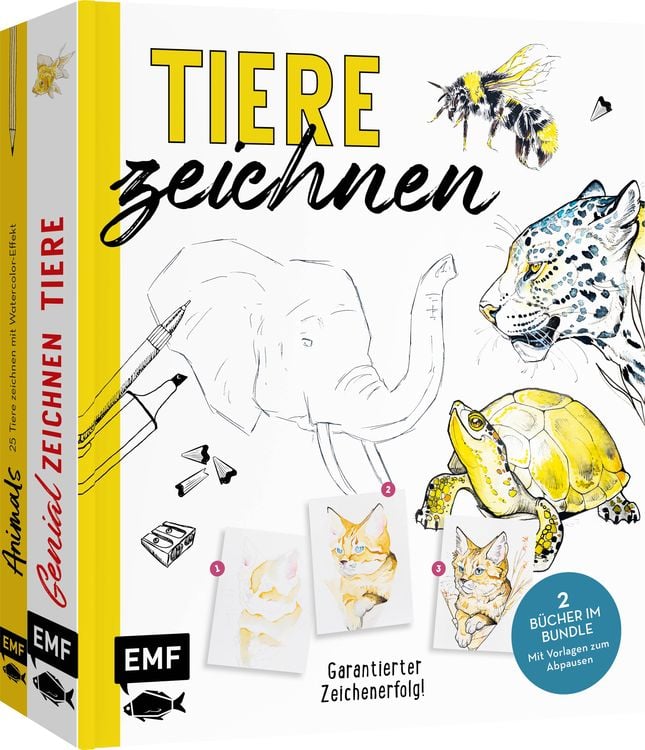 Produktbild: Tiere zeichnen &ndash; Das XXL-Starter-Set: Zwei B&uuml;cher im Bundle