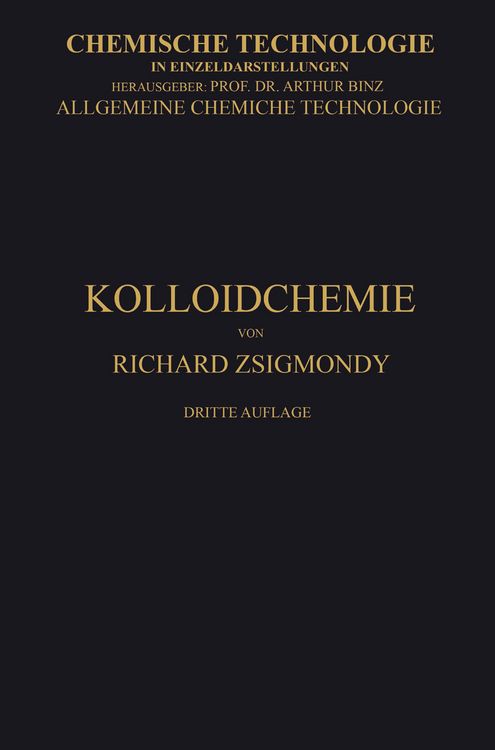 Produktbild: Kolloidchemie Ein Lehrbuch