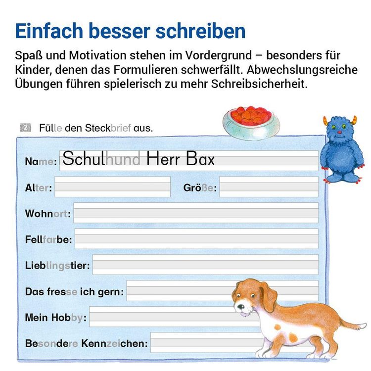 Produktbild: Das &Uuml;bungsheft Texte schreiben 1/2