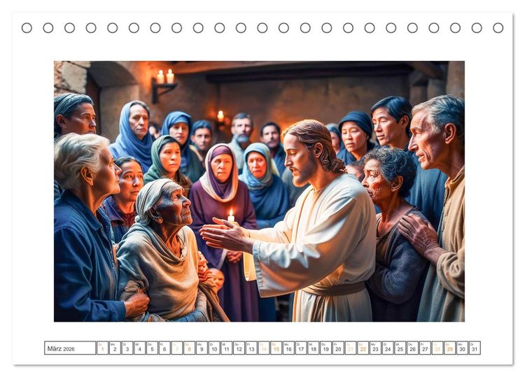 Produktbild: Durch das Jahr mit Jesus (Tischkalender 2026 DIN A5 quer), CALVENDO Monatskalender