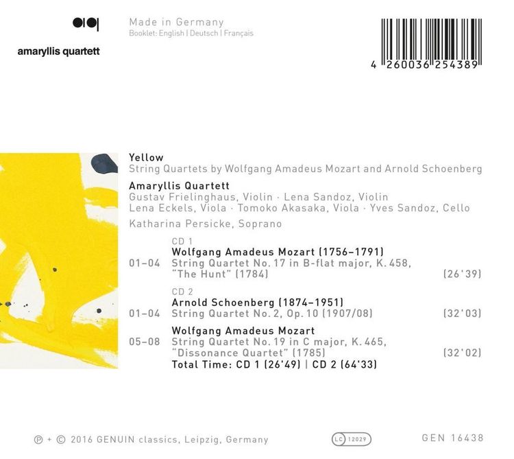 Produktbild: Yellow-Streichquartette
