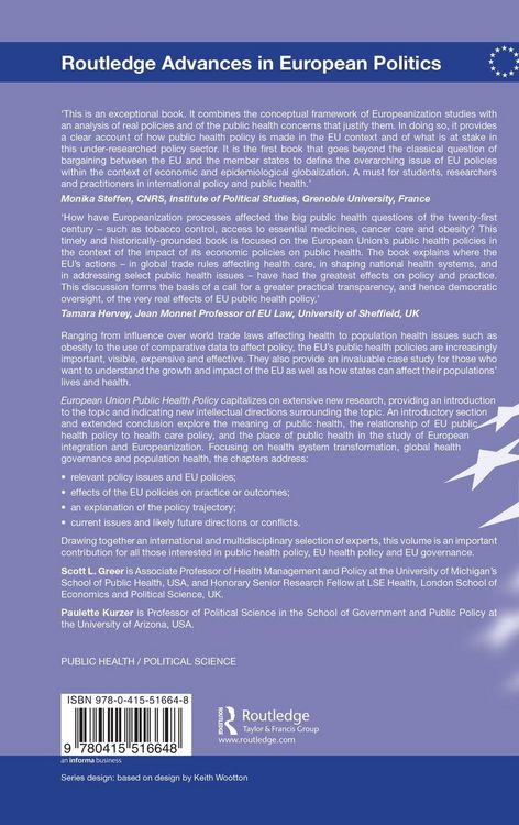 Produktbild: European Union Public Health Policy