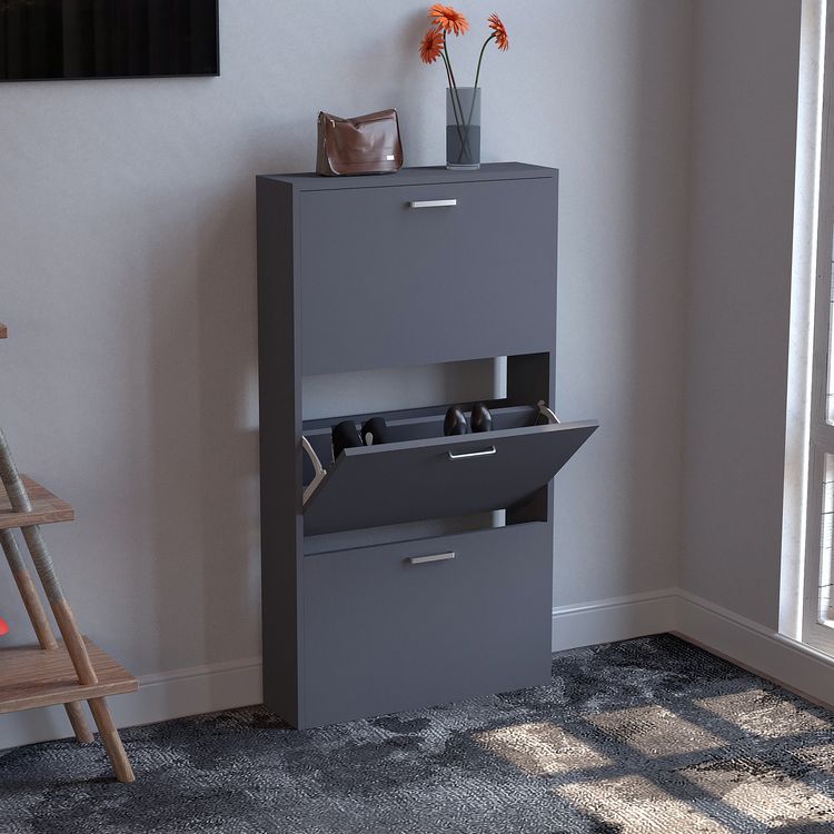 Produktbild: Holz Regal Schuhschrank Schuhkipper Sulos M