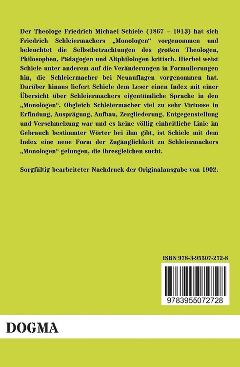 Produktbild: Friedrich Schleiermacher's Monologen