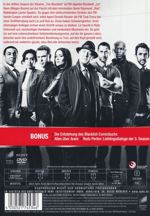 The Blacklist - Season 3 [6 DVDs]