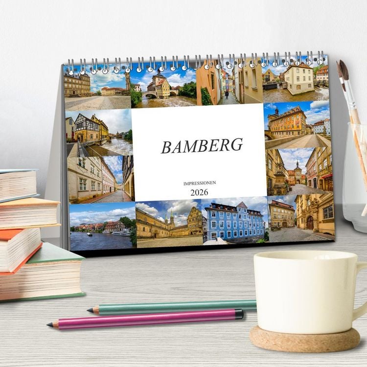 Produktbild: Bamberg Impressionen (Tischkalender 2026 DIN A5 quer), CALVENDO Monatskalender