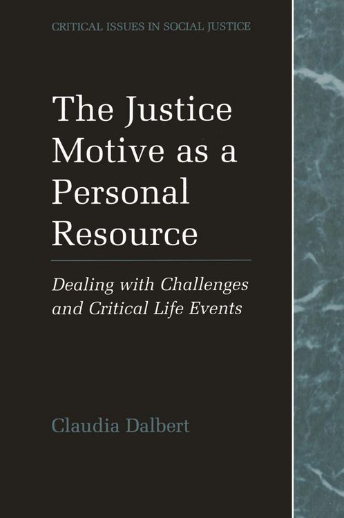 Produktbild: The Justice Motive as a Personal Resource