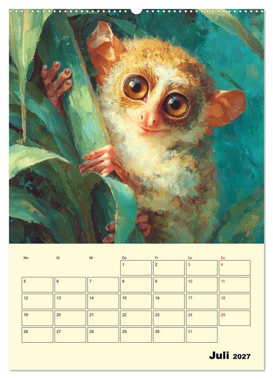 Produktbild: Koboldmakis. Kleine H&uuml;ter des Dschungels (hochwertiger Premium Wandkalender 2027 DIN A2 hoch), Kunstdruck in Hochglanz