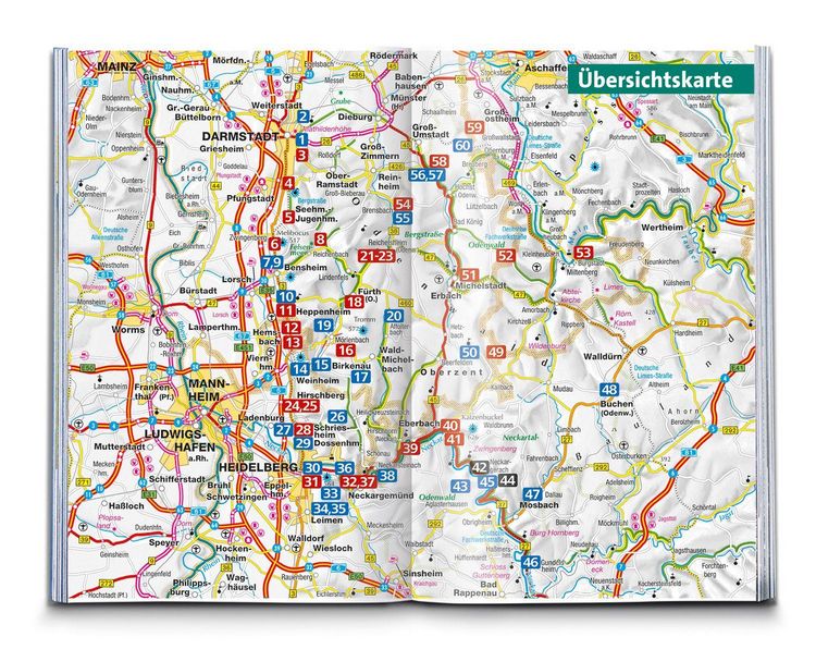 Produktbild: KOMPASS Wanderf&uuml;hrer Odenwald, Bergstra&szlig;e, Neckartal, Heidelberg, 60 Touren mit Extra-Tourenkarte