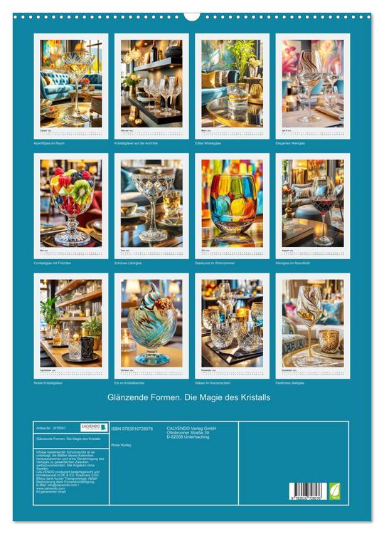 Produktbild: Gl&auml;nzende Formen. Die Magie des Kristalls (Wandkalender 2026 DIN A2 hoch), CALVENDO Monatskalender
