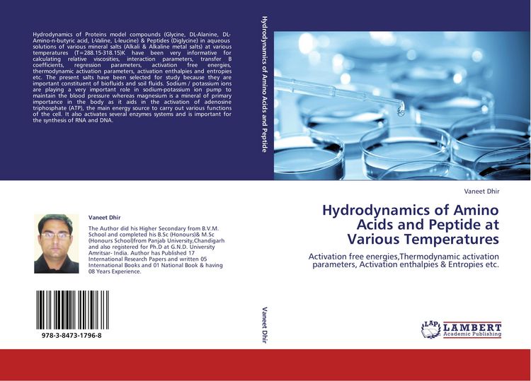 Produktbild: Hydrodynamics of Amino Acids and Peptide at Various Temperatures