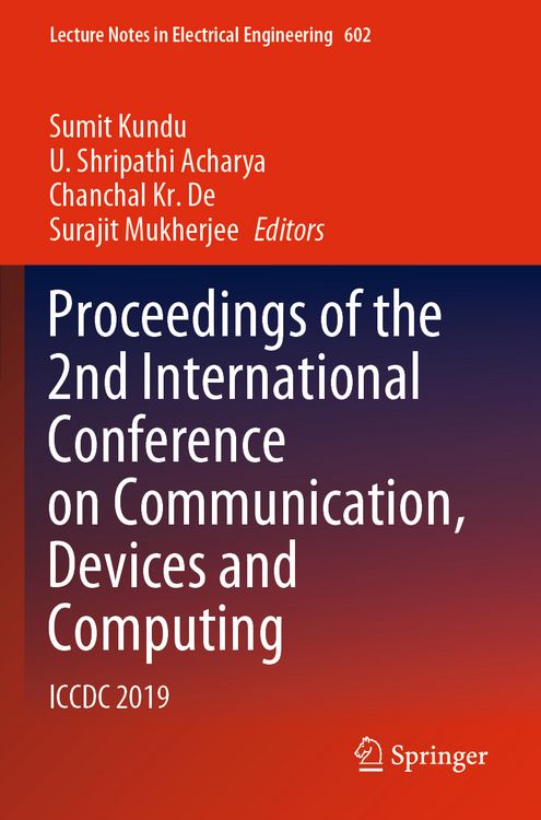 Produktbild: Proceedings of the 2nd International Conference on Communication, Devices and Computing