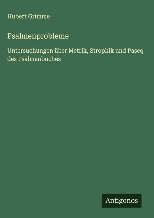Produktbild: Psalmenprobleme