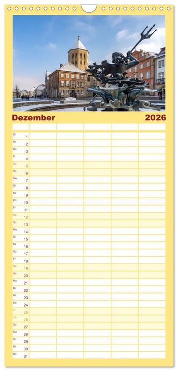 Produktbild: Familienplaner 2026 - Ostwestfalen - Paderborn mit 5 Spalten (Wandkalender, 21 x 45 cm) CALVENDO