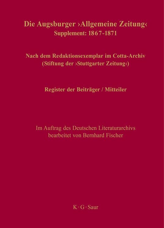 Produktbild: Register der Beitr&auml;ger / Mitteiler