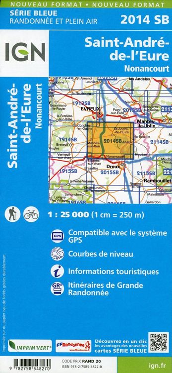 Produktbild: Saint-Andr&eacute;-de-L'Eure. Nonancourt 1:25 000