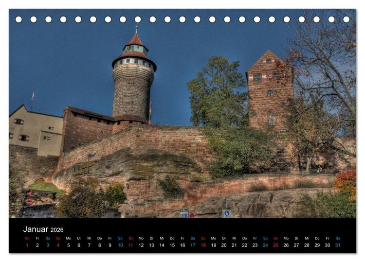 Produktbild: Meine Stadt N&uuml;rnberg 2026 (Tischkalender 2026 DIN A5 quer), CALVENDO Monatskalender