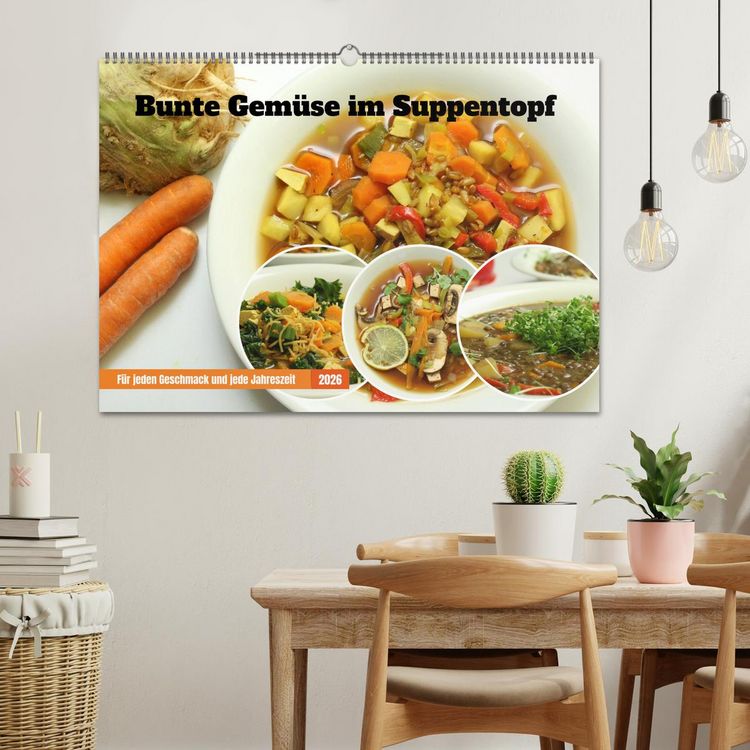 Produktbild: Bunte Gem&uuml;se im Suppentopf (Wandkalender 2026 DIN A2 quer), CALVENDO Monatskalender