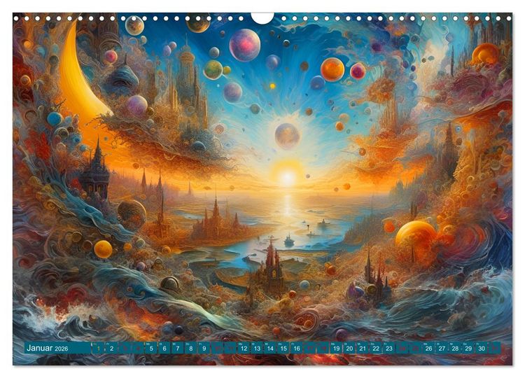 Produktbild: Zukunftsvisionen Wenn die Sonne zum Feind wird (Wandkalender 2026 DIN A3 quer), CALVENDO Monatskalender