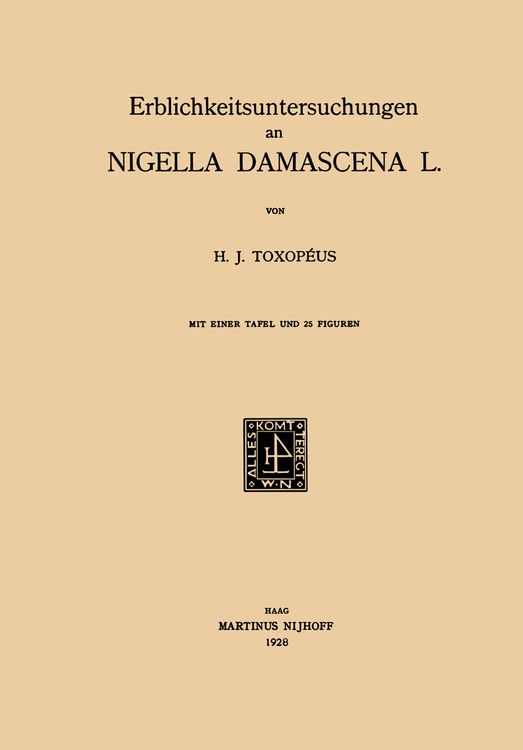 Produktbild: Erblichkeitsuntersuchungen an Nigella Damascena L.