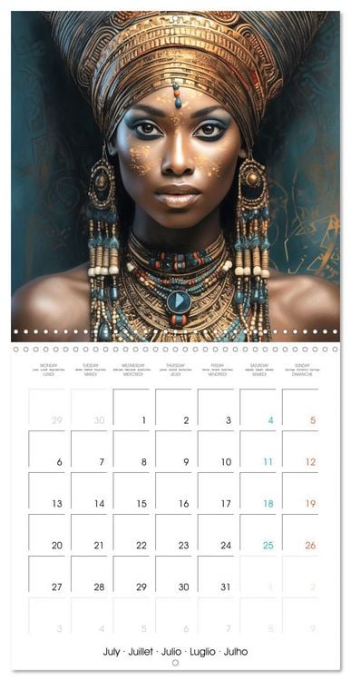 Produktbild: Femmes sublimes d'Afrique (Calendrier mural carr&eacute; 2026 30x30 cm) Calendrier double avec une page pour vos prises de notes