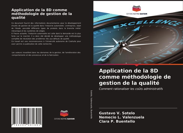 Produktbild: Application de la 8D comme m&eacute;thodologie de gestion de la qualit&eacute;