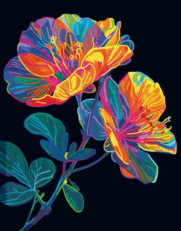 Produktbild: DIAMOND DOTZ - Diamond Painting Neon Blumen