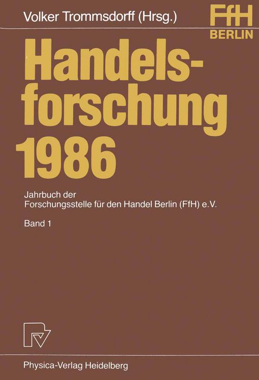 Produktbild: Handelsforschung 1986