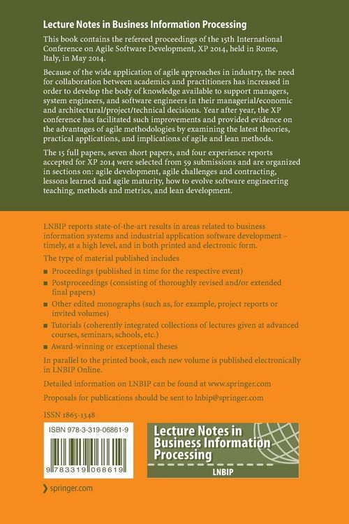 Produktbild: Agile Processes in Software Engineering and Extreme Programming