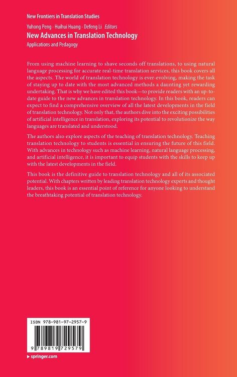 Produktbild: New Advances in Translation Technology