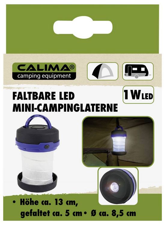 Produktbild: Calima 46001 Camping-Laterne batteriebetrieben 135g Schwarz-Blau