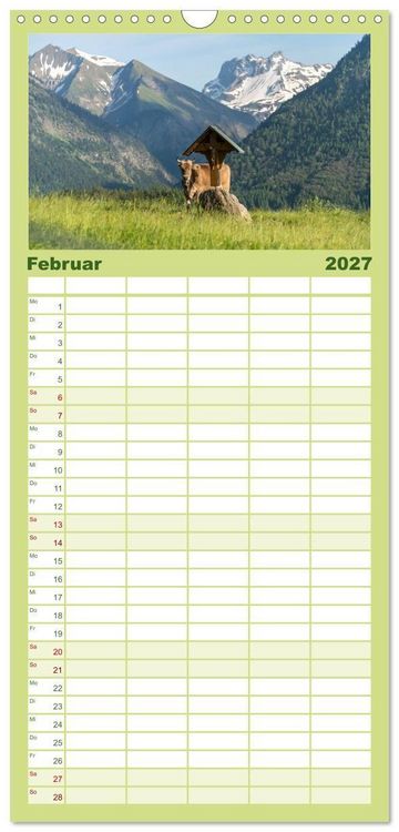 Produktbild: Familienplaner 2027 - Oberstdorf und Umgebung mit 5 Spalten (Wandkalender, 21 x 45 cm) CALVENDO
