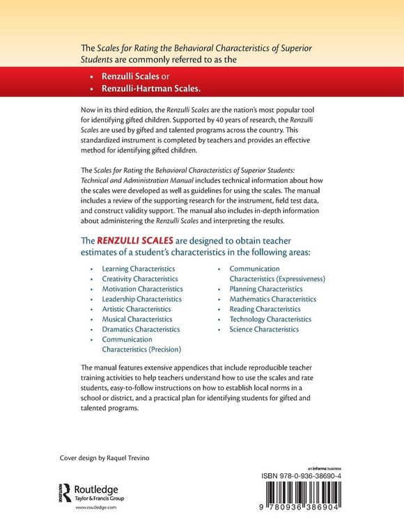 Produktbild: Scales for Rating the Behavioral Characteristics of Superior Students
