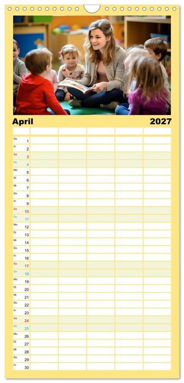 Produktbild: Familienplaner 2027 - Traumberuf - Erzieher:innen in der Kinderkrippe mit 5 Spalten (Wandkalender, 21 x 45 cm) CALVENDO