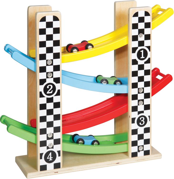 Produktbild: SpielMaus Holz Rollbahn mit Autos