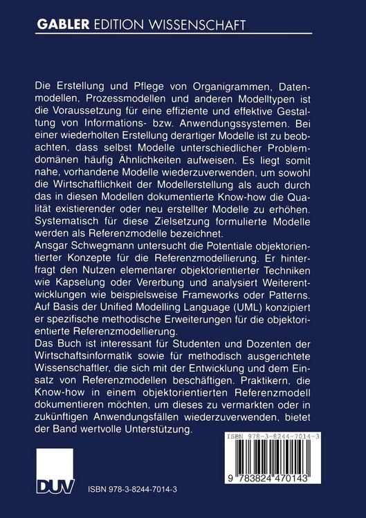 Produktbild: Objektorientierte Referenzmodellierung