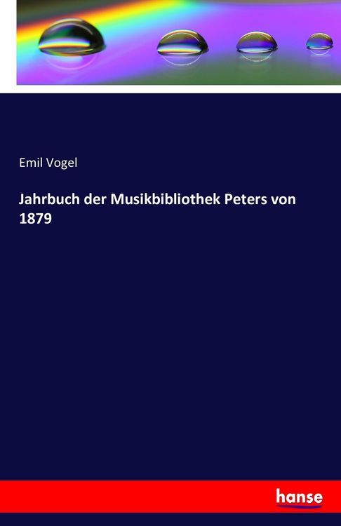 Produktbild: Jahrbuch der Musikbibliothek Peters von 1879